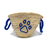 Patte de chien bleue