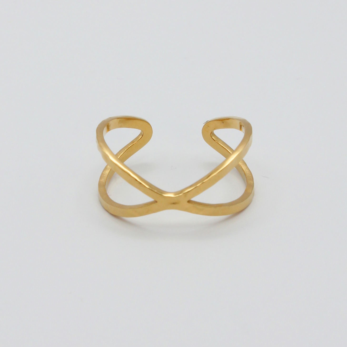 bague acier inoxydable doré Kiana