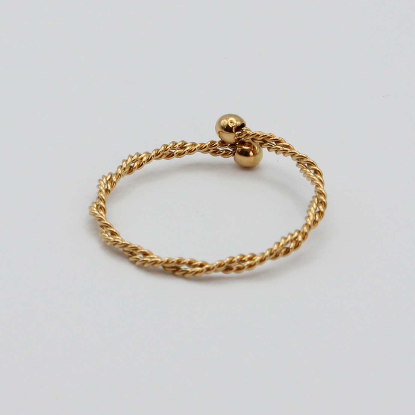 bague acier inoxydable doré Lexie