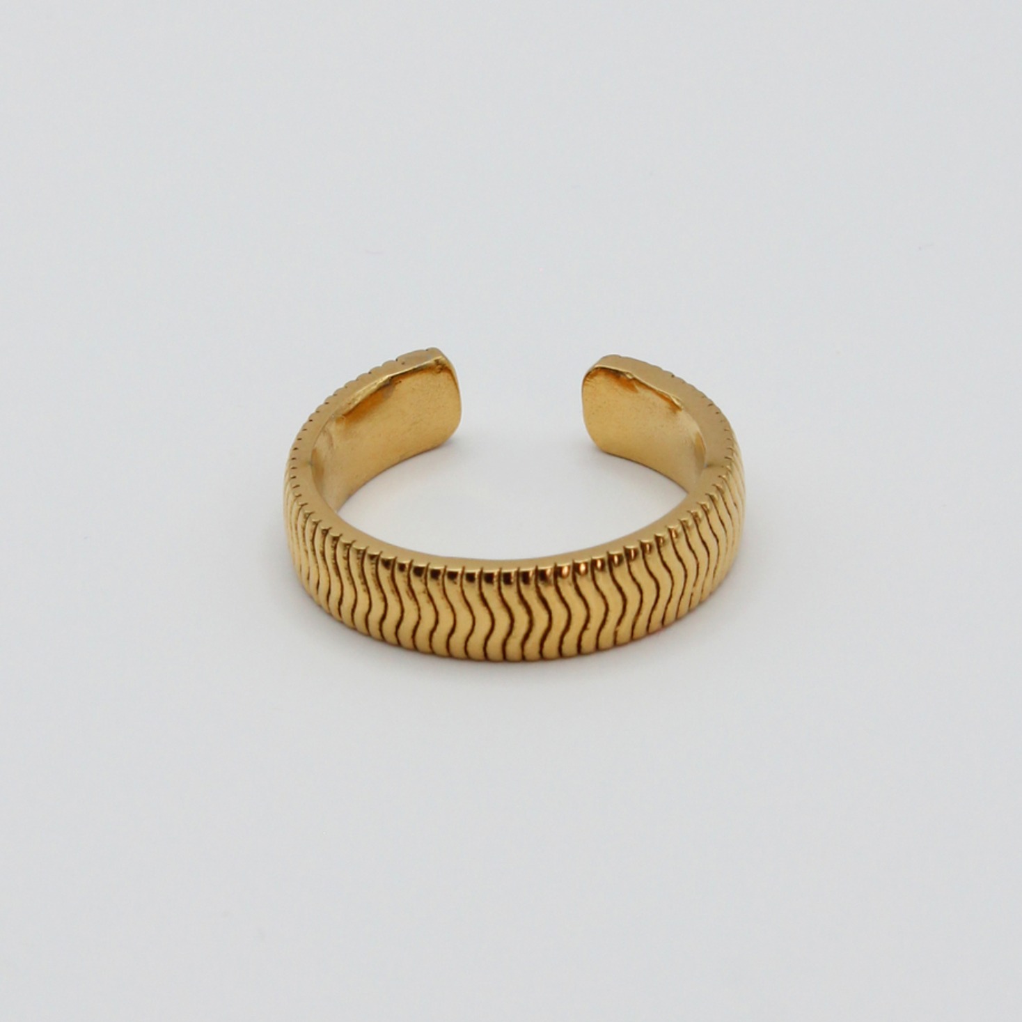 bague acier inoxydable doré Suzan