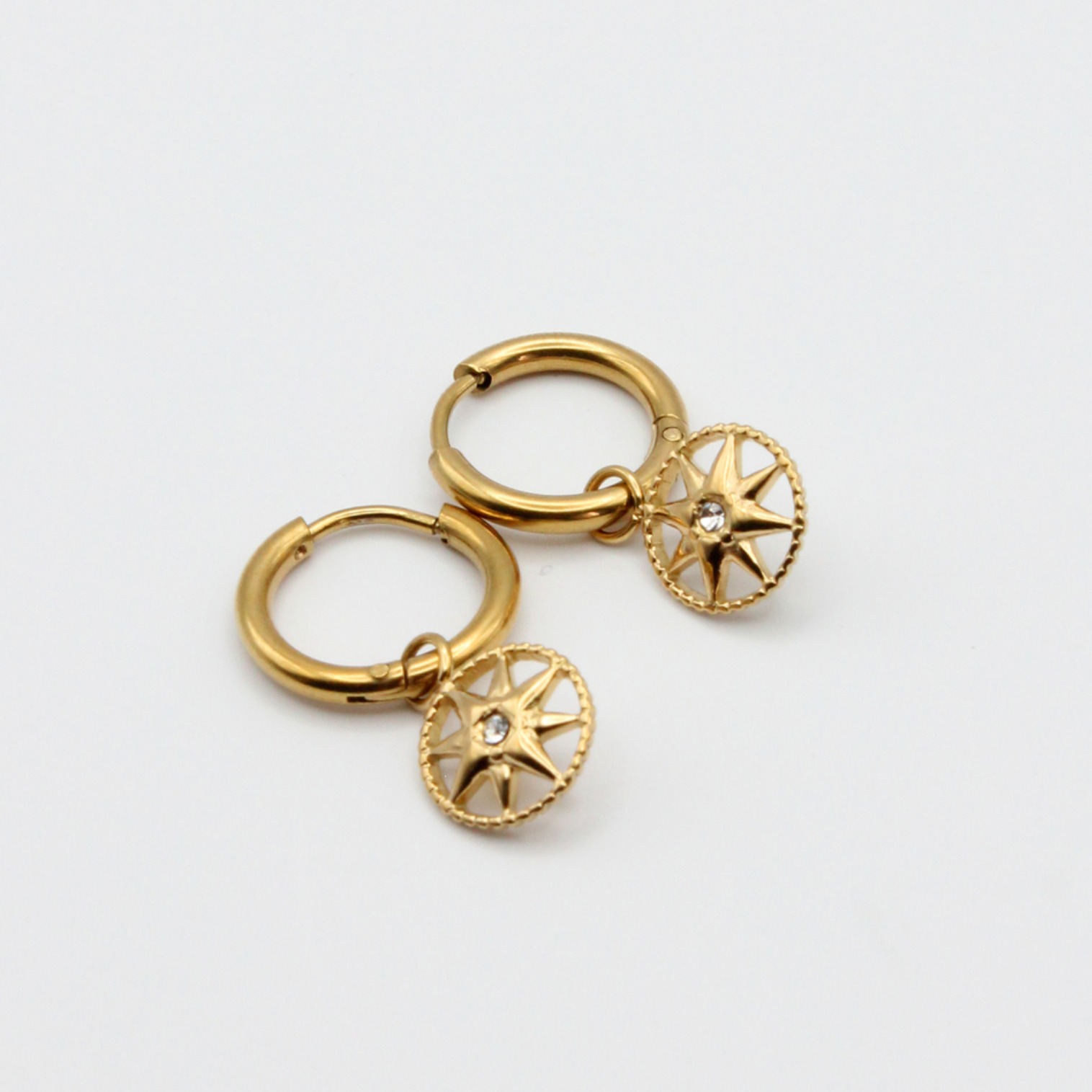 boucles doreilles acier inoxydable doré Yumi