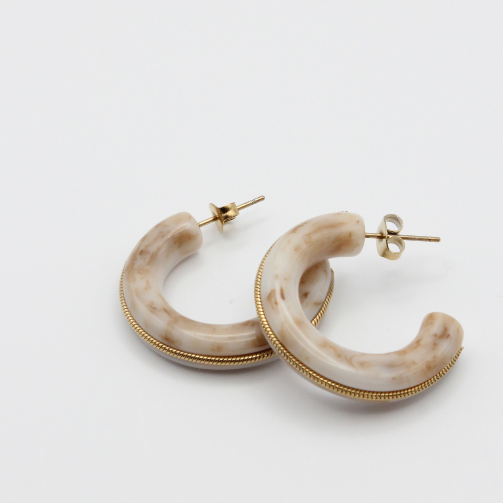 boucles doreilles acier inoxydable doré Isa