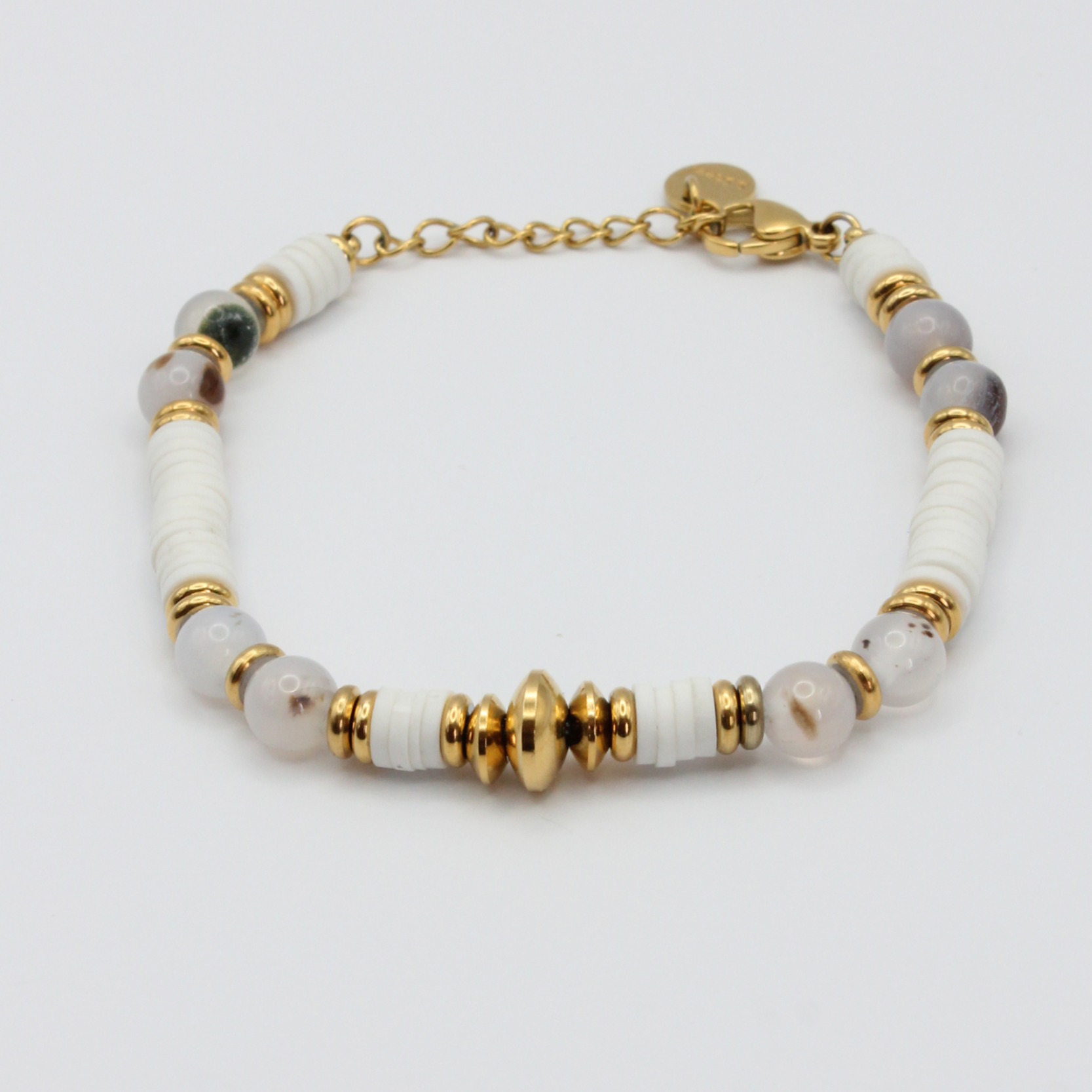 bracelet acier inoxydable Tessa blanc