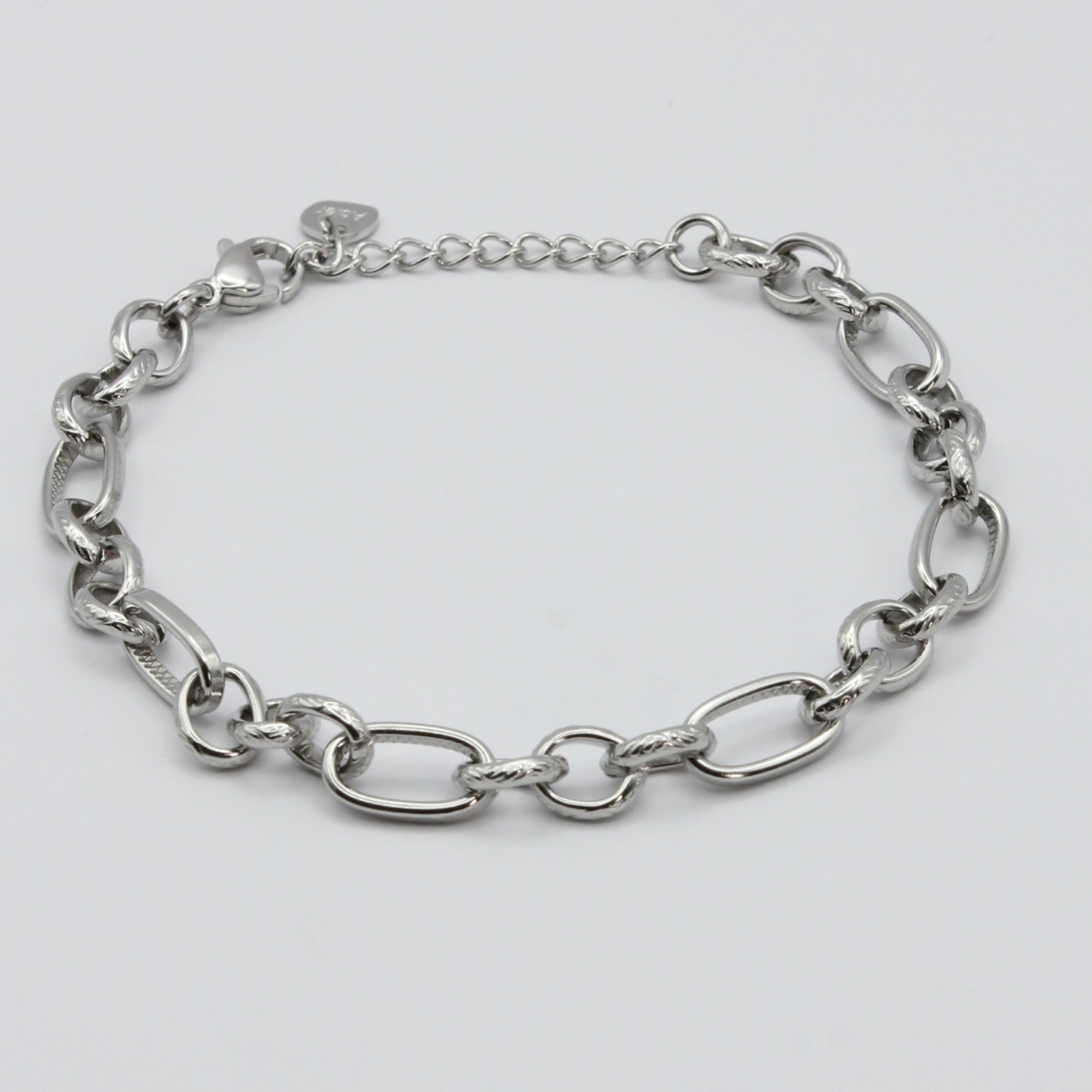 bracelet acier inoxydable argent Ylza