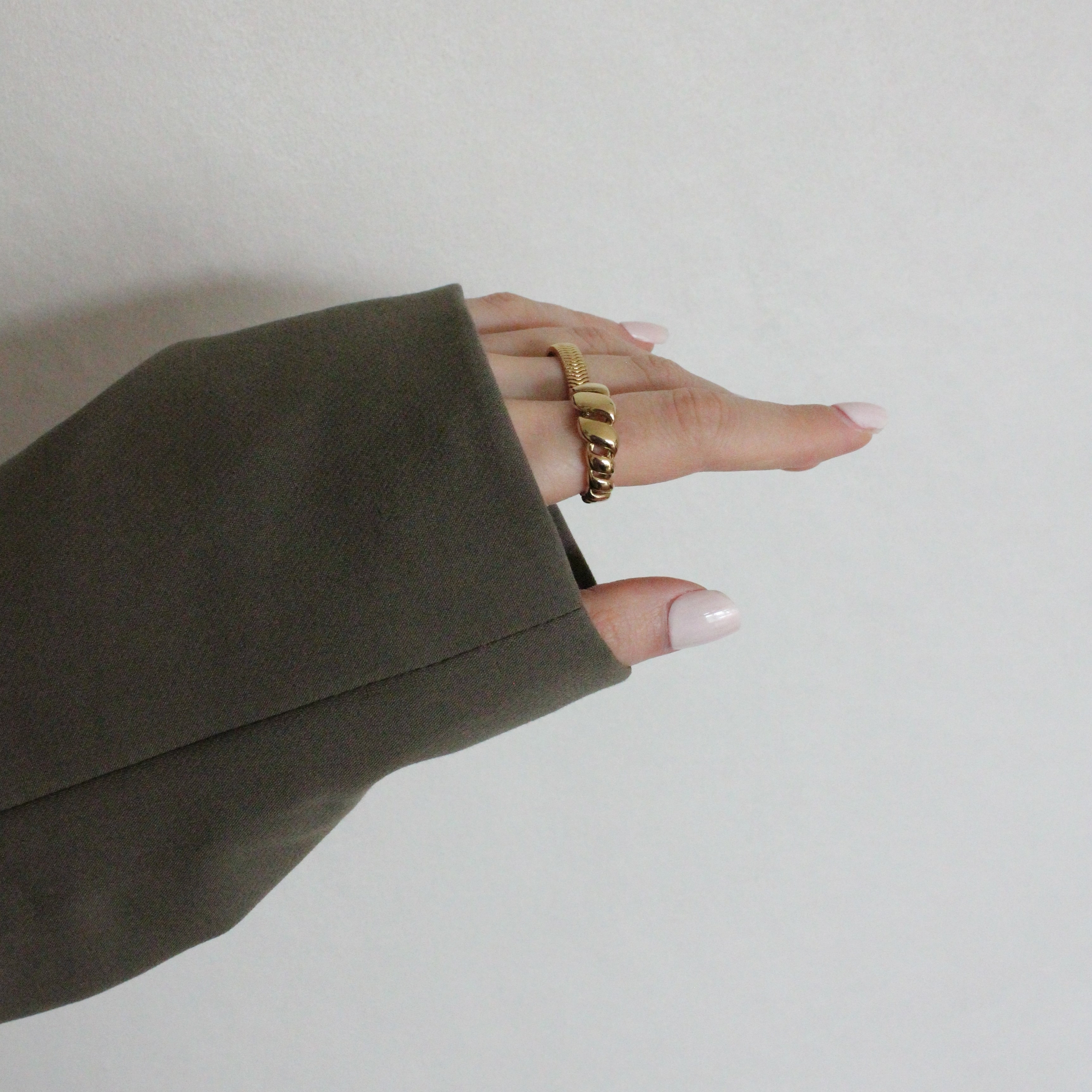 bagues acier inoxydable croissant aesthetic minimalist