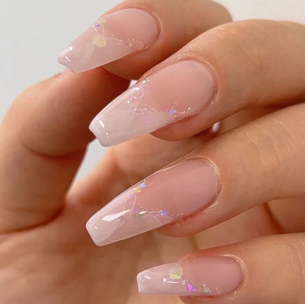 Doi gel marbly duo semi permanent nail art