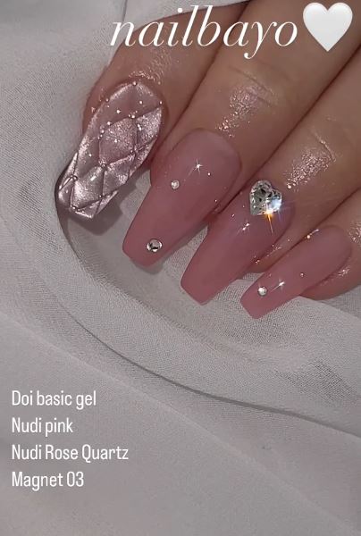 Nailart gel magnetic doi semi permanent