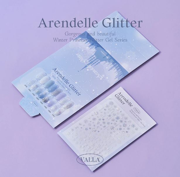 Glitter gels serie arendelle collection valla vernis semi permanent coréen