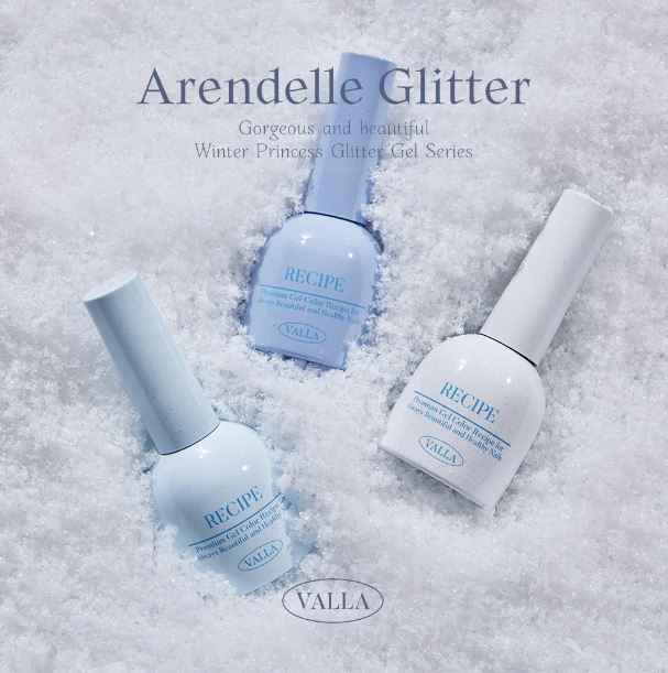 Valla arendelle glitter semi permanent nail art