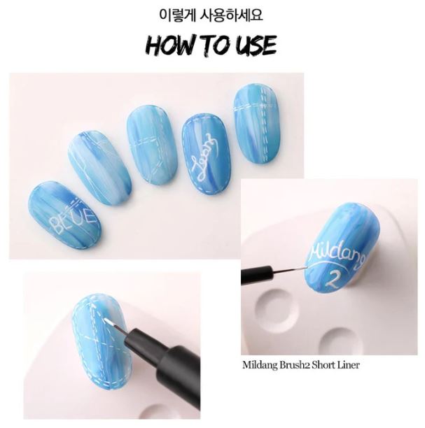 How to use les pinceaux de nail art coréen