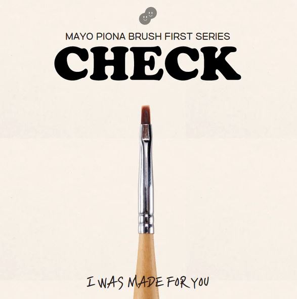 Pinceau piona Check de mayo conçu pour nail art coréen