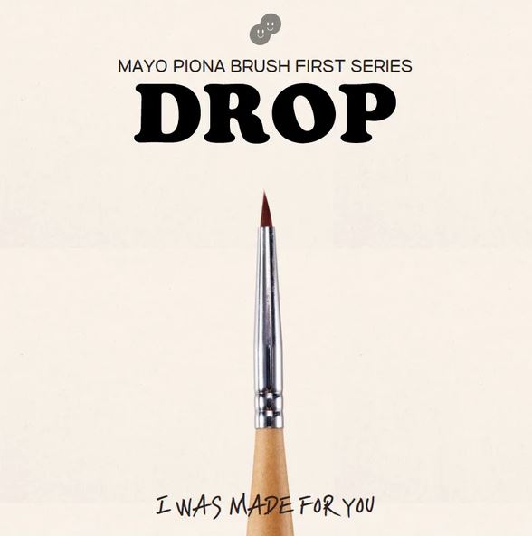 Pinceau nail art coréen Piona brush drop