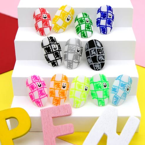 Jello jello nail art coloré feutres coréen