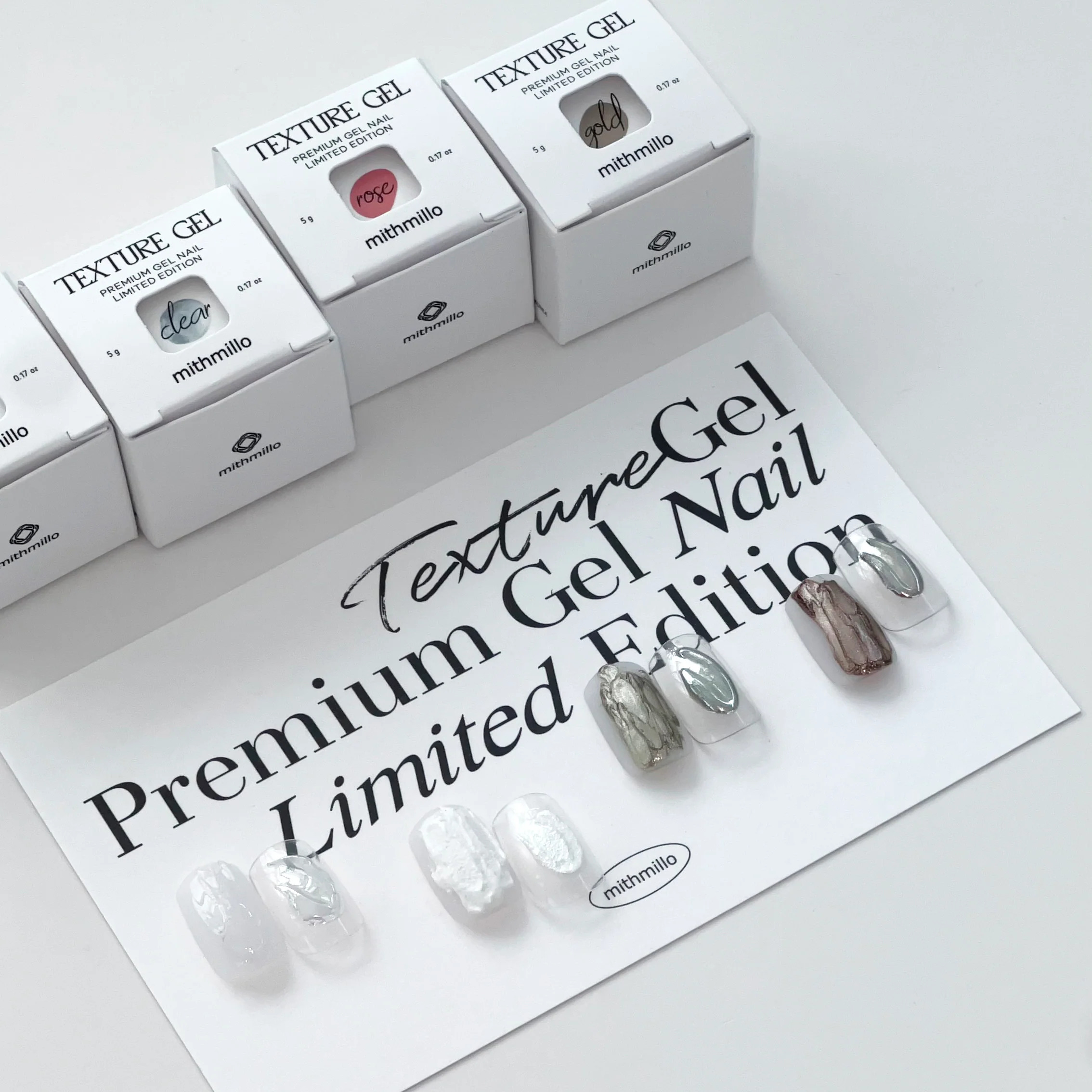 Mithmillo textured jar edition limitée gel texture nail art coréen