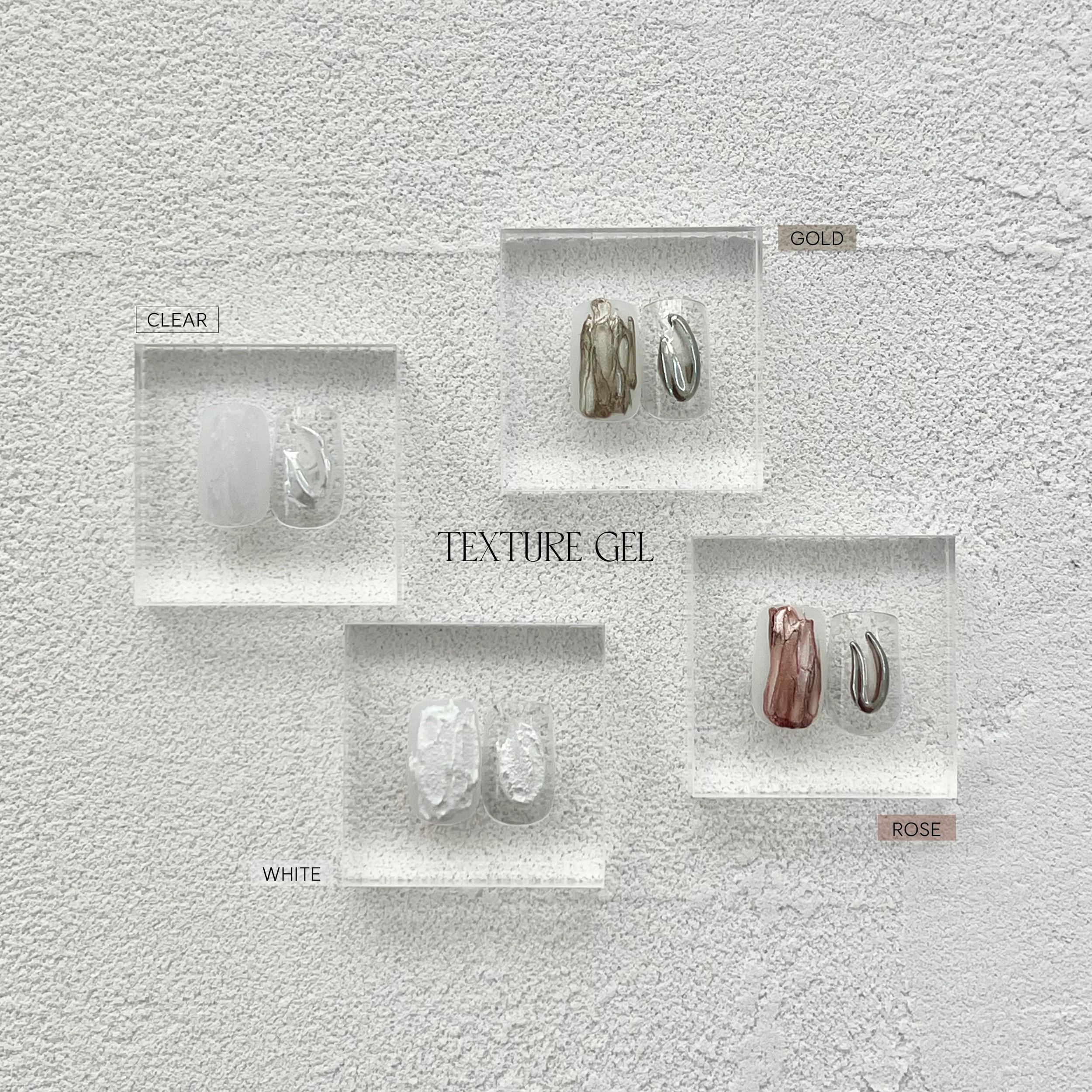 Mithmillo gel texturés pour nail art chromés