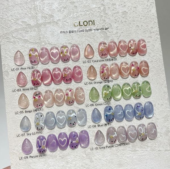 Like Clodi collection de vernis cat eye coréen magnetic