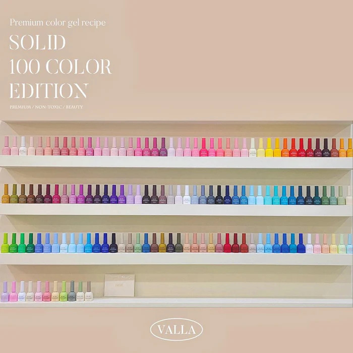 Collection valla 100 vernis semi permanents coréens pour nail art et manucure haut de gamme