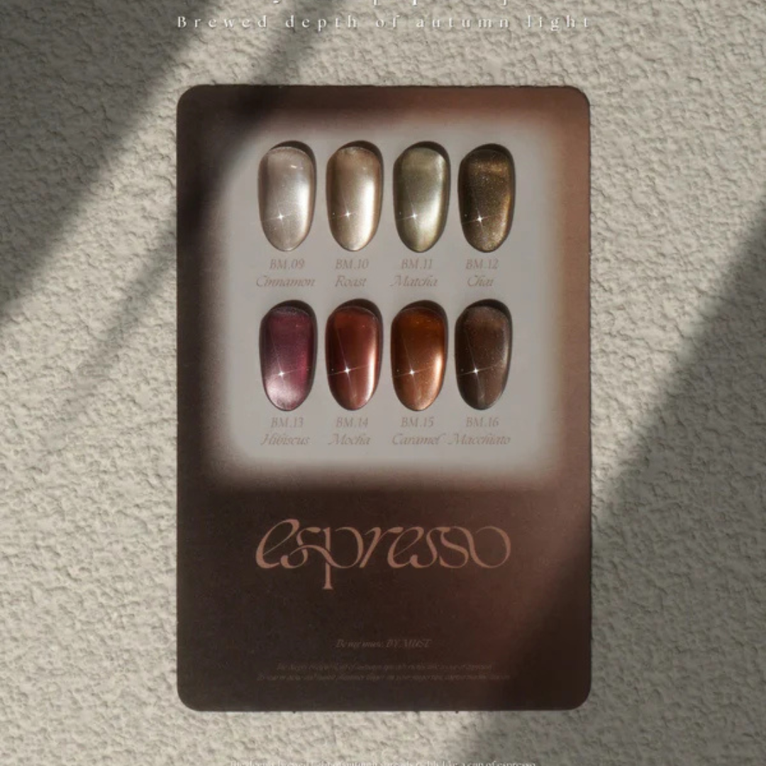 Collection de vernis semi permanent cat eye coréen espresso automne hiver