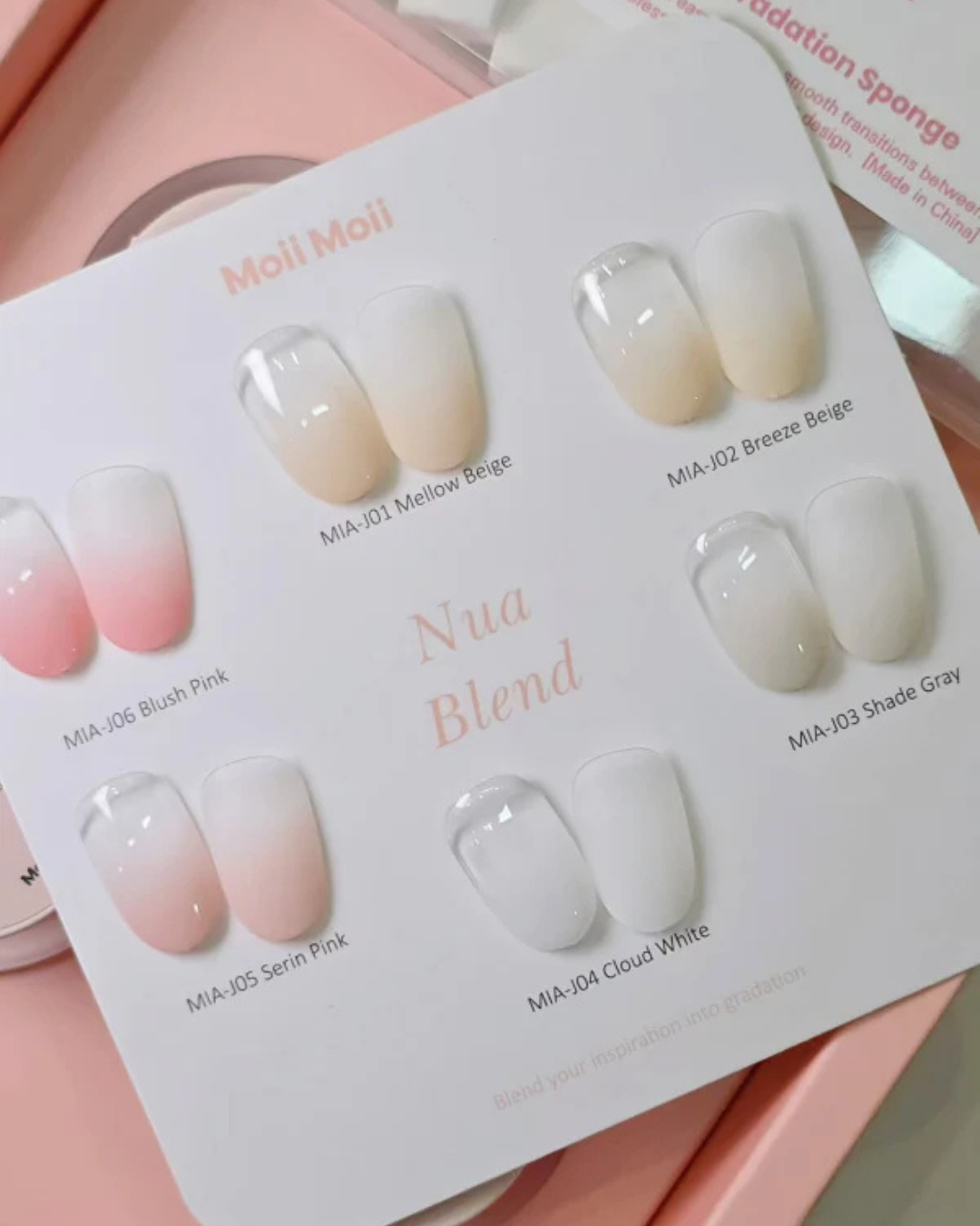 Gels nail art coréen gradation ombré baby boomer nails