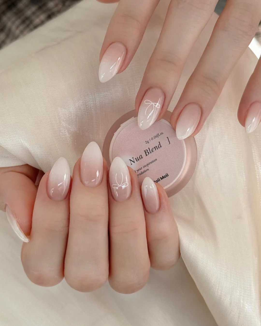 Baby boomer nails gel semi permanent coréen nail art ombré