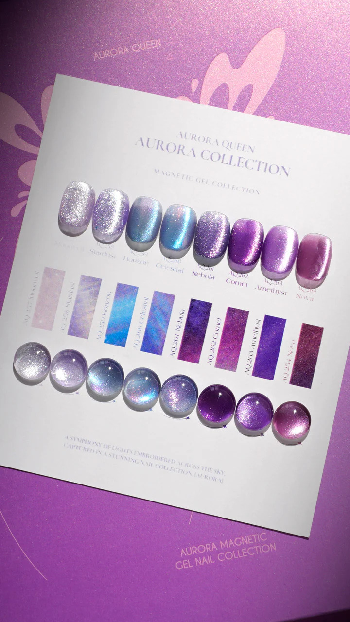 aurora magnetic gel nail collection vernis et gels coréen