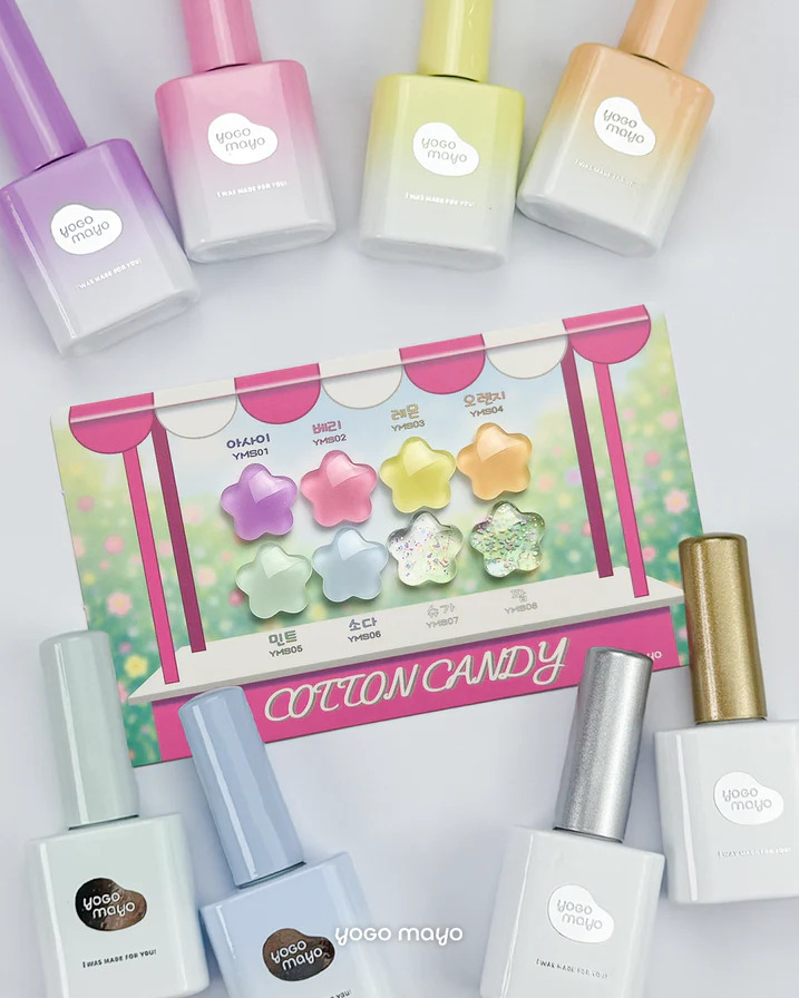 yogomayo-cotton-candy-collection-8pcs-collection gels et vsp coréens