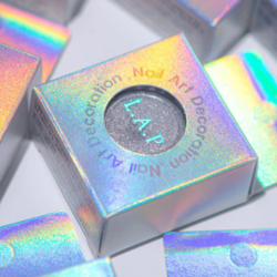 Poudre chrome nail art holographique coréen