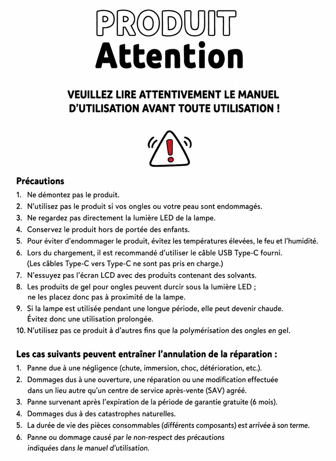 Précaution demploi Magpin