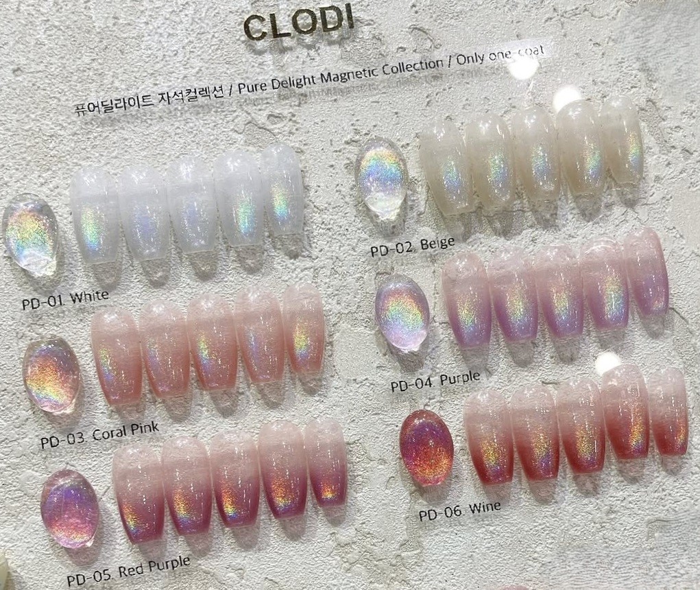 Vernis et gels holographiques cat eye coréen