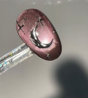 Nail art coréen chrome isolé