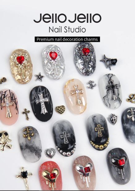 Jello Jello nail studio charms croix nail art décoration