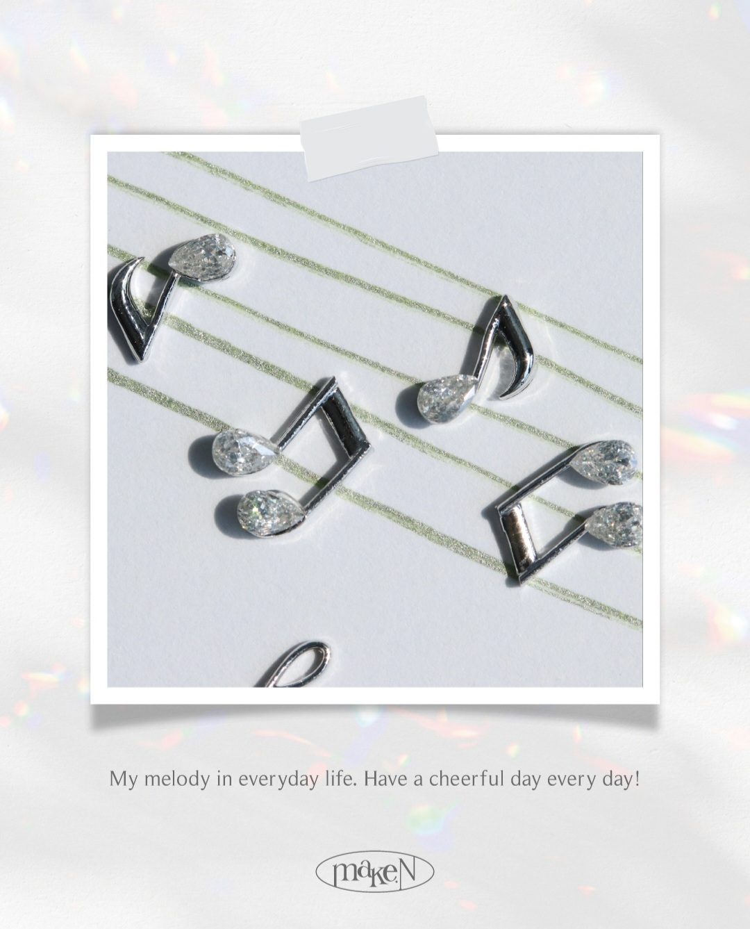 Charms double note nail art decoration