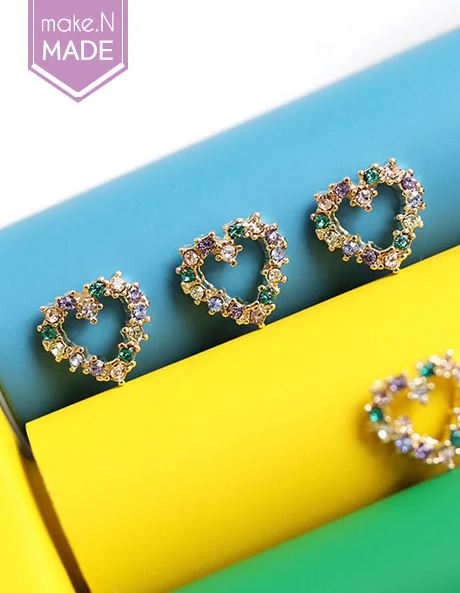 Make n charms coeur pierres Swarovski nail art decoration