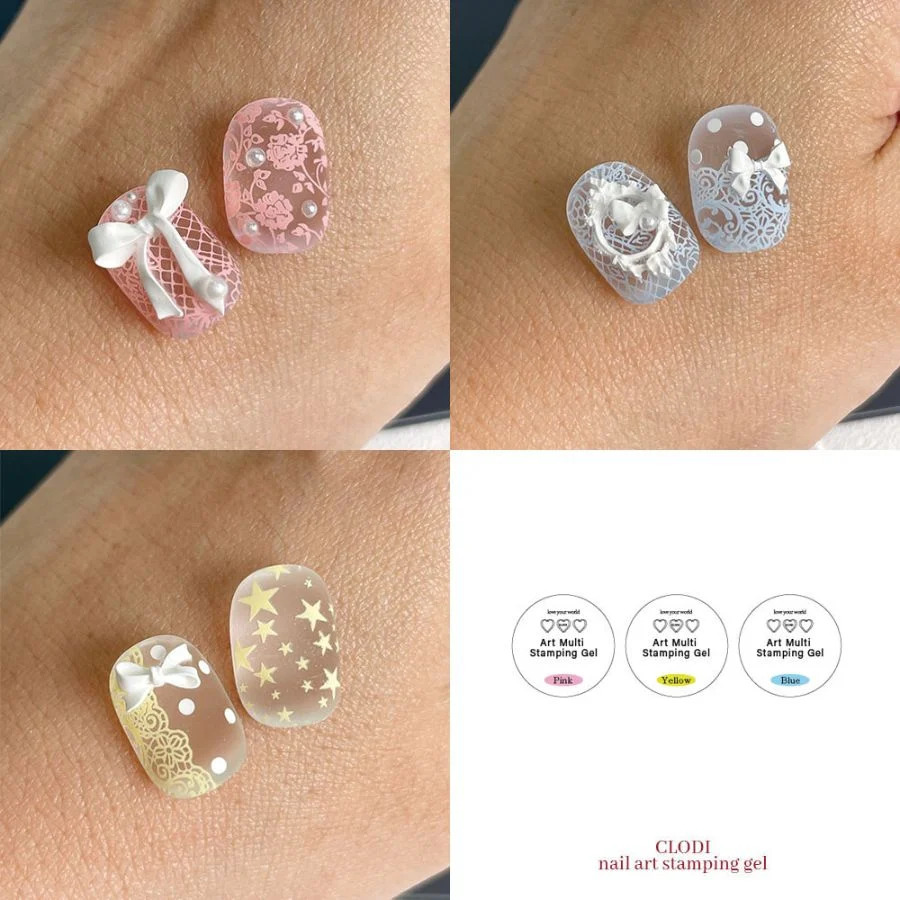 Stamping Clodi pastel nail art 2