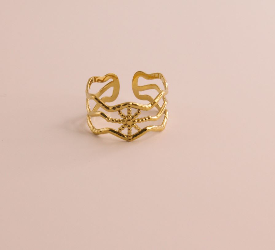Bague triple rang soleil