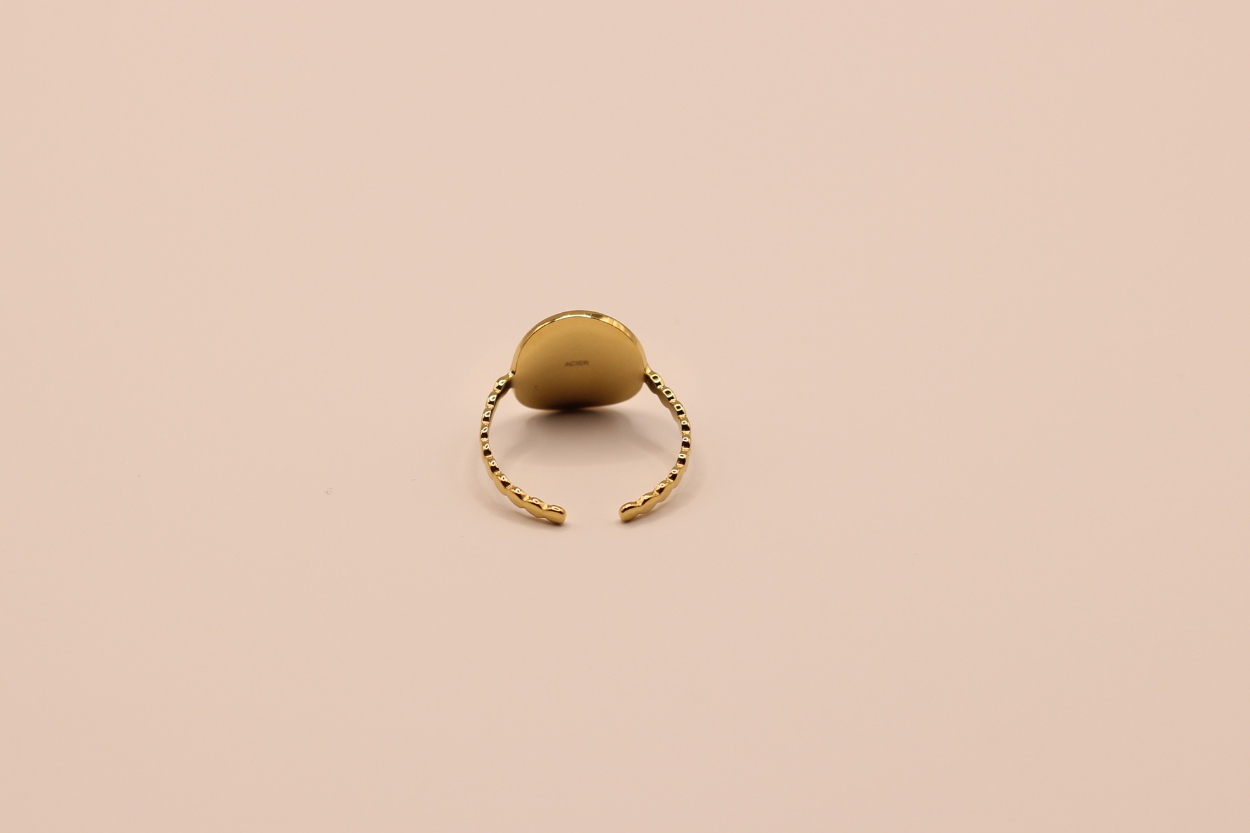 Bague acier inoxydable motif constellation