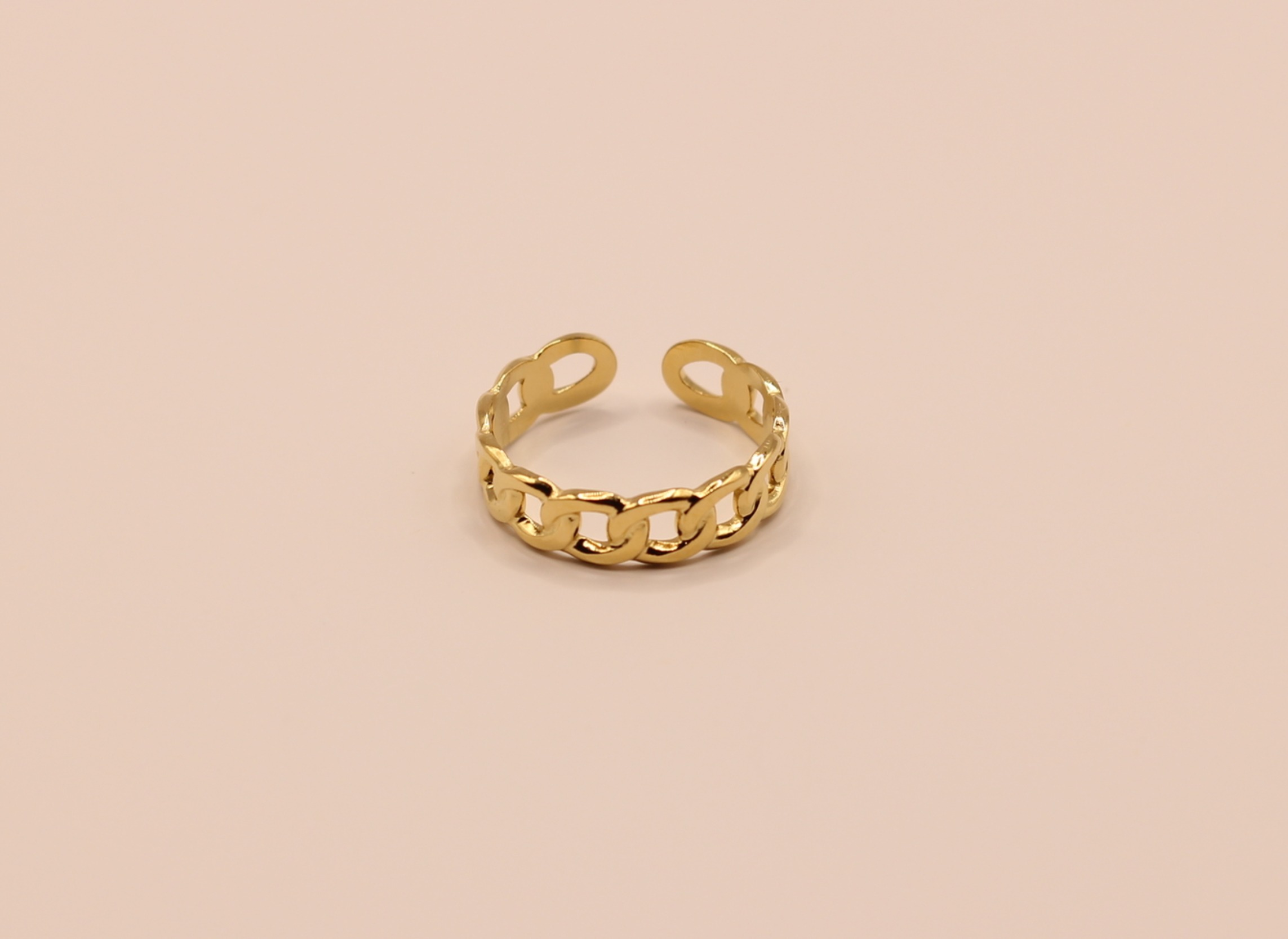 bague Lilly en acier doré
