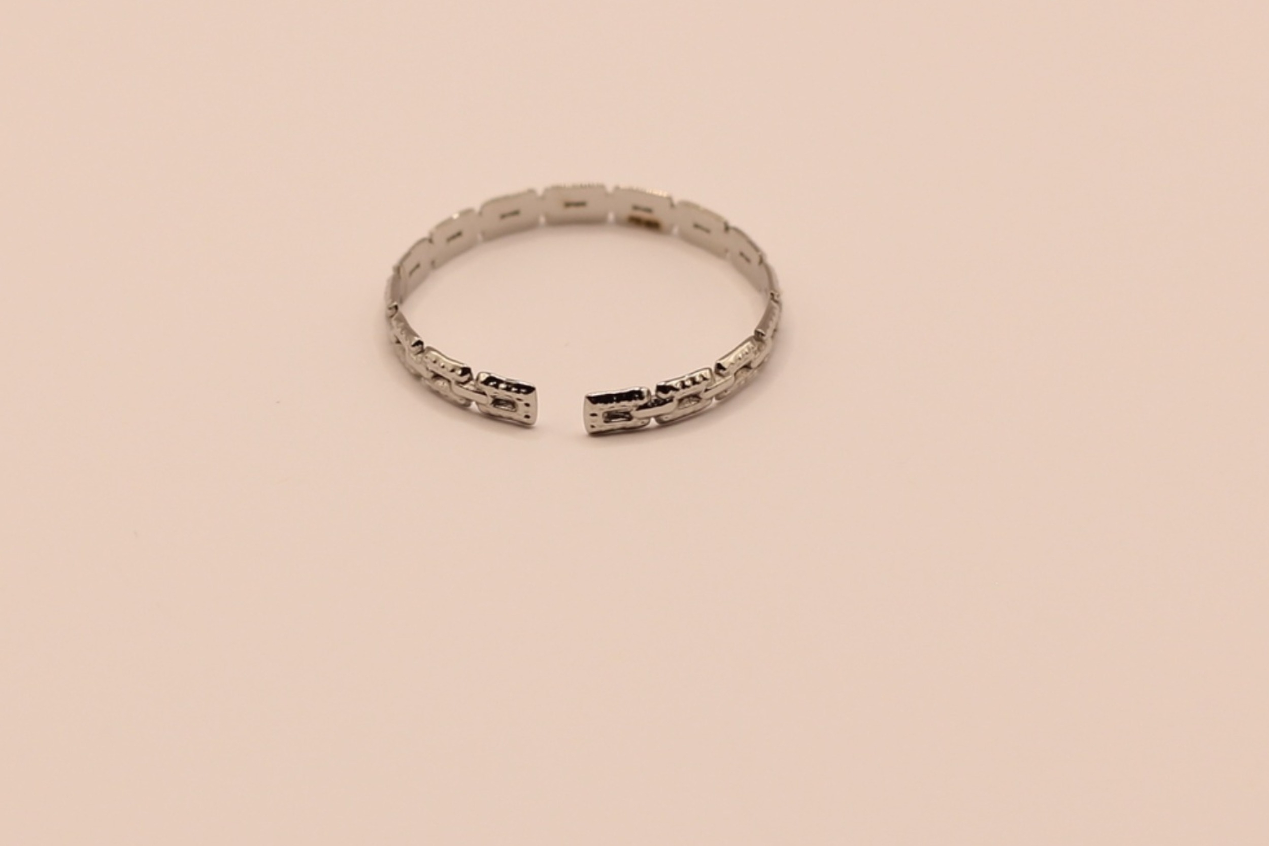 Bague Oliana en acier inoxydable argenté