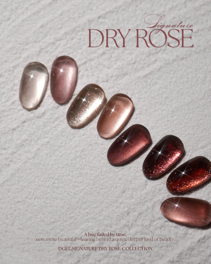 dry rose collection gels et vernis nail art coreen