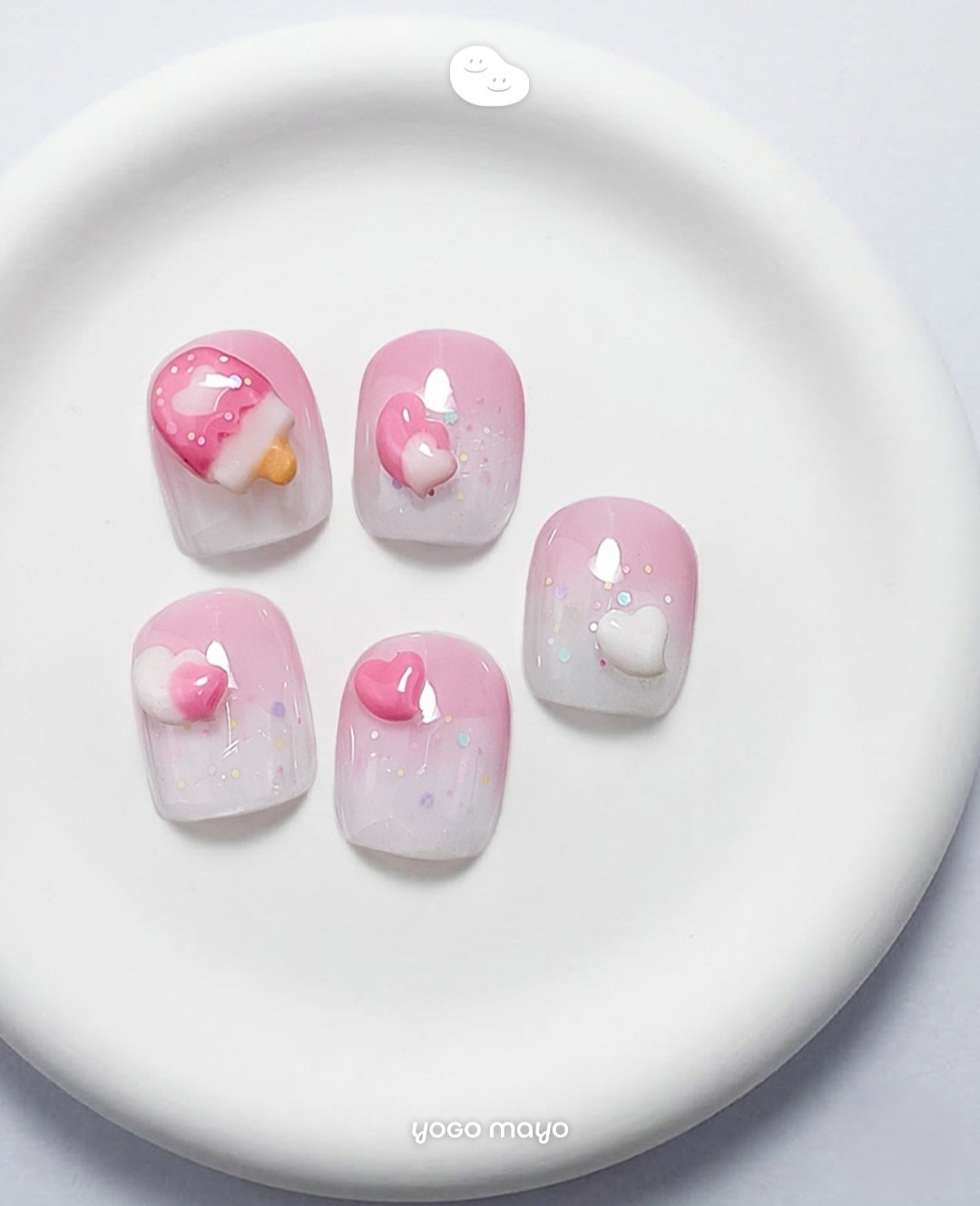 inspiration ongles rose nail art coreen
