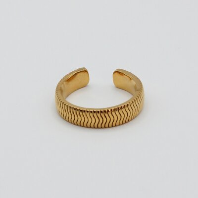bague acier inoxydable doré Suzan