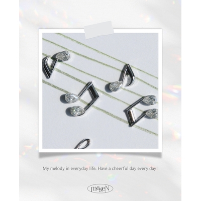 Charms double note nail art decoration