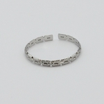 Bague anneau en acier inoxydable argenté