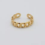 bague acier inoxydable doré Lilly