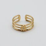 bague acier inoxydable doré Elsa