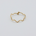 bague acier inoxydable doré Ally