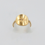 bague acier inoxydable doré Lana