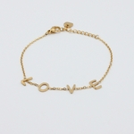 bracelet acier inoxydable doré Love