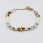 bracelet acier inoxydable Tessa blanc