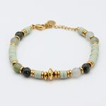 bracelet acier inoxydable Tessa vert